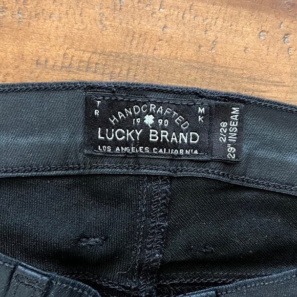 LUCKY Brand Charlie Skinny, black pants, cool texture, in very good condition - Picture 3 of 8